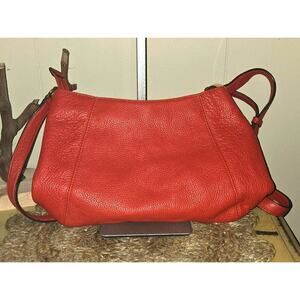 MK Orange Pebble Leather Ladies Shoulder Bag Purse